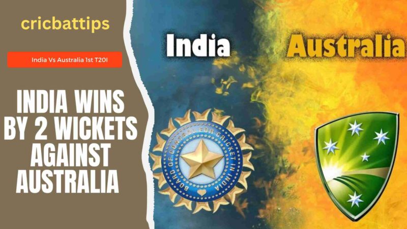 india vs australia 1st T20I