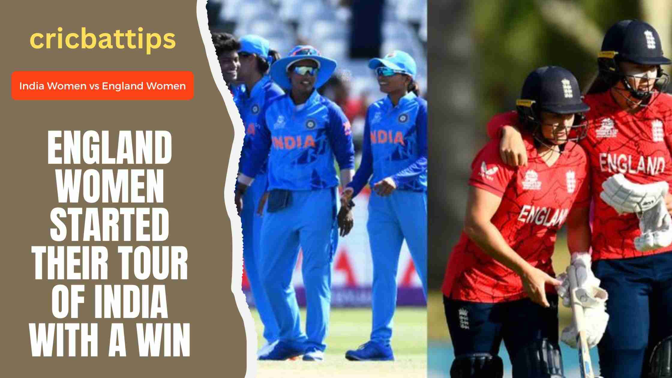 England Women started their tour of India with a convincing 38-run win over India