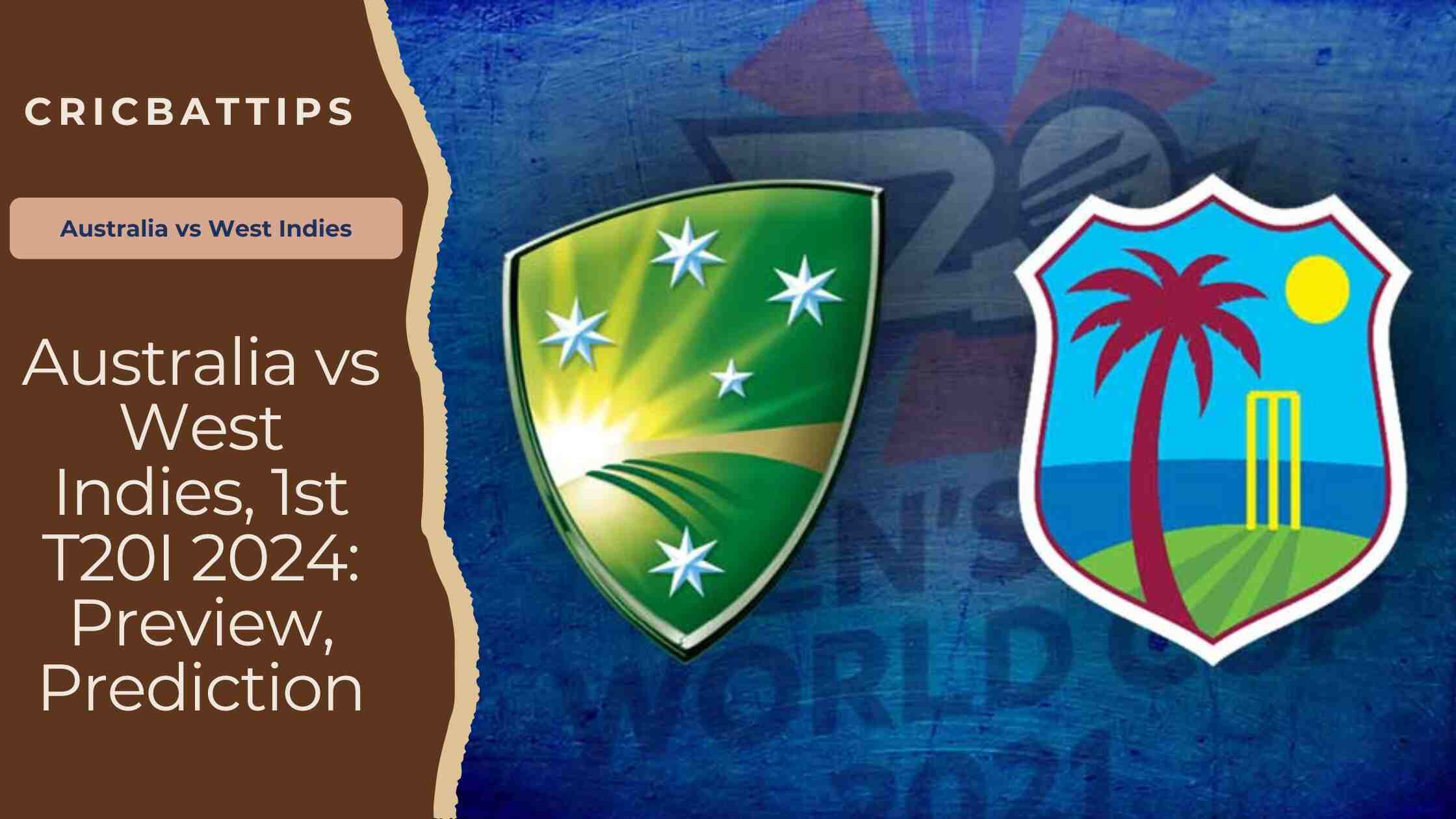 Australia vs West Indies, 1st T20I 2024